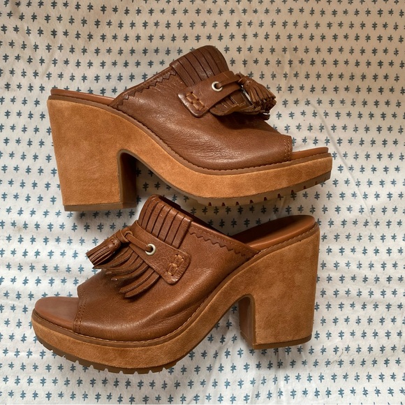 Timberland Brown Platform Shoes Open Toe Sandal - Picture 3 of 13